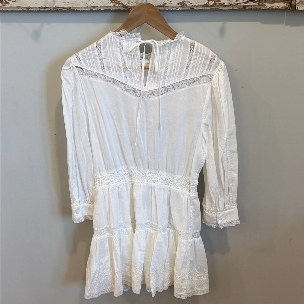 LoveShackFancy X Target Talula White Embroidered‎ Lace Dress Size Medium - Picture 4 of 10